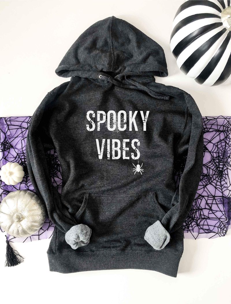 Spooky vibes french terry hoodie Halloween hoodie lane seven french terry hoodie