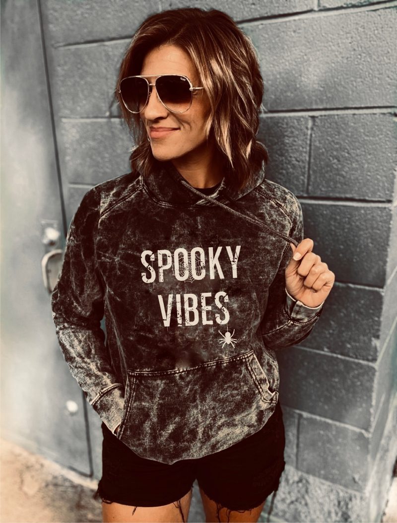 spooky vibes vintage wash hoodie edgy hoodie lane seven vintage hoodie 255313