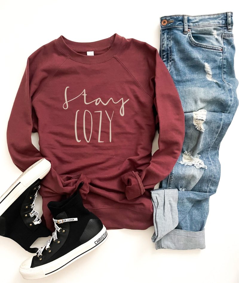 Stay cozy french terry raglan Fall French Terry raglan Lane seven and cotton heritage French Terry raglans Port XS