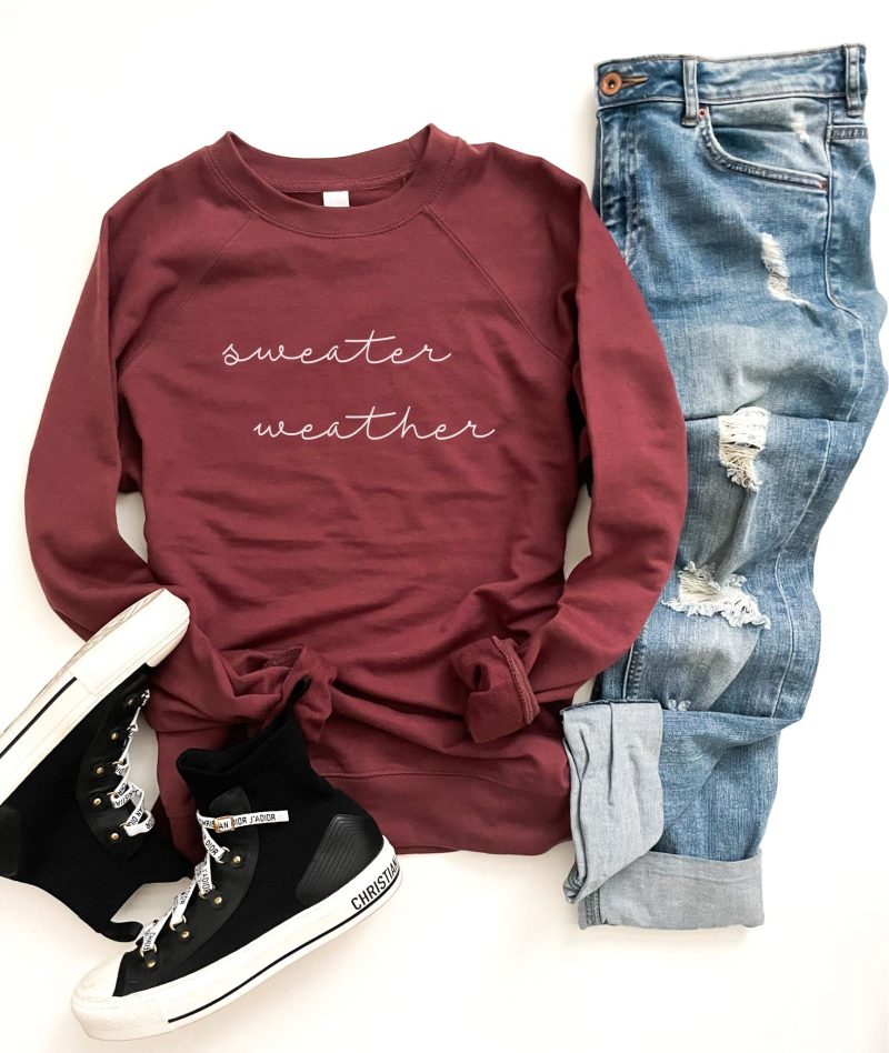 Sweater weather french terry raglan Fall French Terry raglan Lane seven, CH and ITC French Terry raglan XS Port