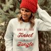 Tinsel in a tangle basic sweatshirt Holiday sweatshirt Gildan 18000 sweatshirt