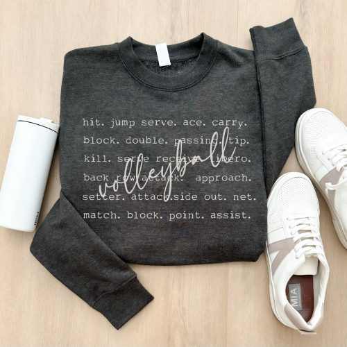 volleyball words basic sweatshirt sports collection volleyball gildan 18000 sweatshirt 646065