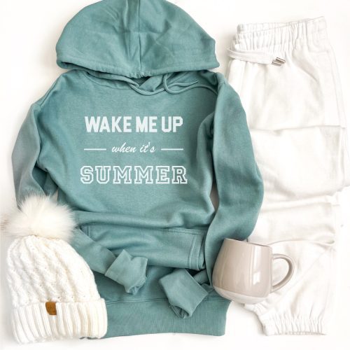 Wake me up when it's summer lightweight fleece hoodie Miscellaneous hoodie Cotton heritage lightweight fleece hoodie