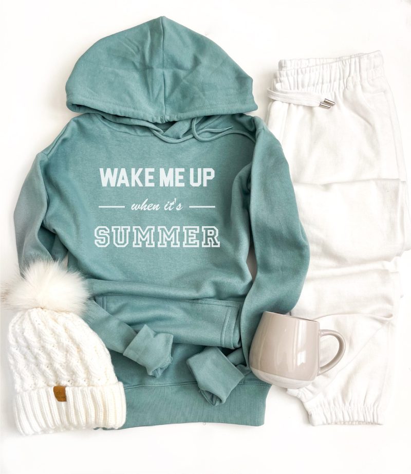 Wake me up when it's summer lightweight fleece hoodie Miscellaneous hoodie Cotton heritage lightweight fleece hoodie