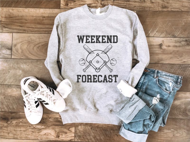 weekend forecast baseball basic sweatshirt basketball sweatshirt gildan 18000 sweatshirt 113082