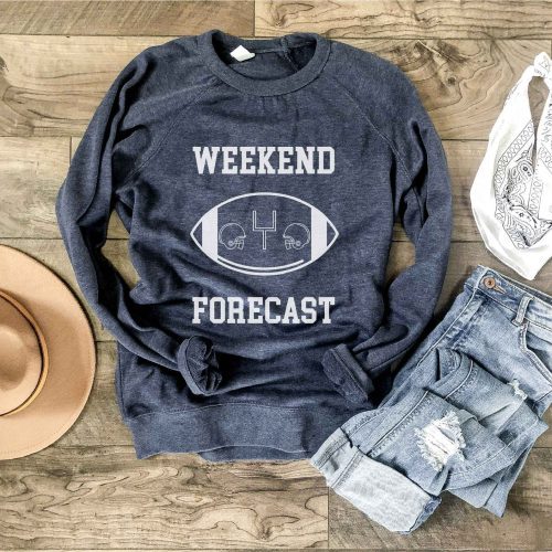 Weekend forecast french terry raglan Football french Terry Lane seven French Terry raglan XS Heather navy 