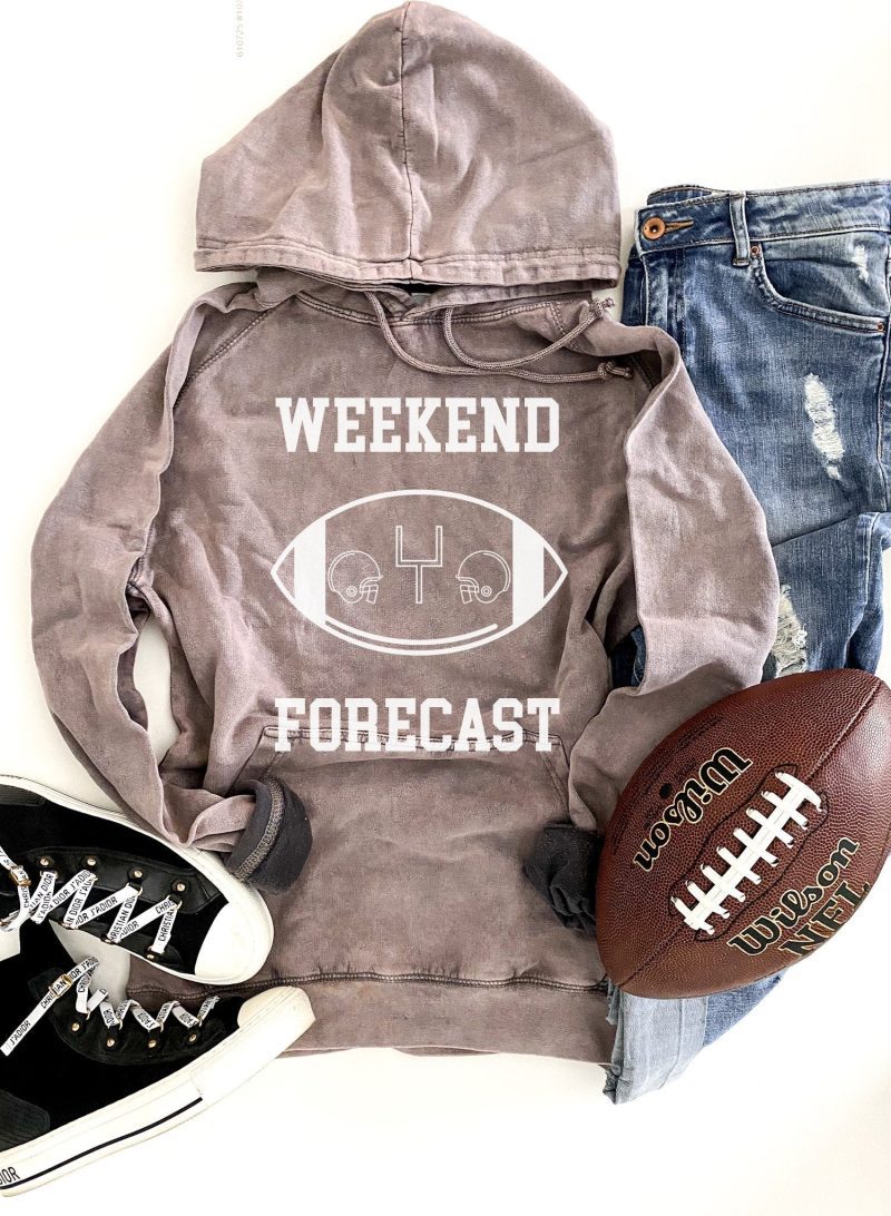 Weekend forecast vintage wash hoodie Football hoodie Lane Seven vintage hoodie XS Vintage zinc