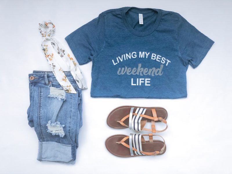 weekend life tee short sleeve travel tee bella canvas 3001 581076